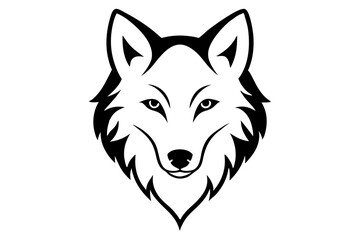 wolf head vector