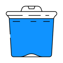 lunch box plastic healthy line icon vector. lunch box plastic healthy sign. isolated symbol illustration