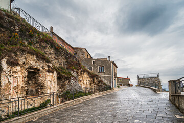cityscape of the village of Viggiano, Potenza, Basilicata