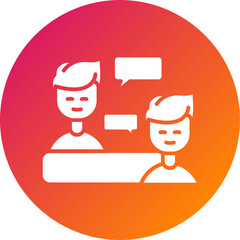 Job Interview Vector Icon Design
