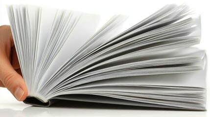 Open Book with Hand Holding Pages  Education  Reading  Knowledge  Literature