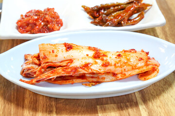 Korean Food Kimchi on a Plate