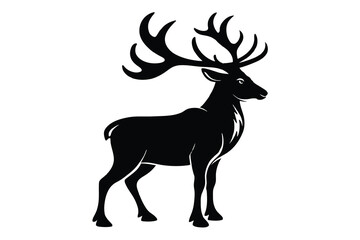 a black vector silhouette of a Caribou logo F.eps