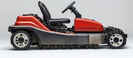 Red Riding Mower with Tracks