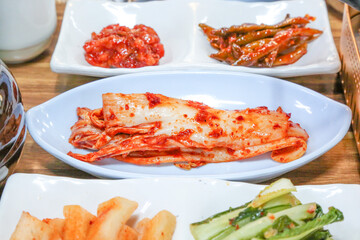 Korean Food Kimchi on a Plate