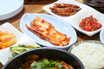 Korean Food Kimchi on a Plate