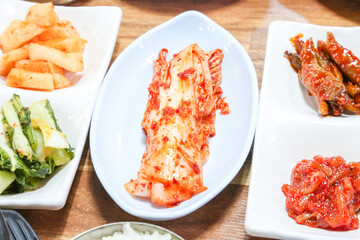Korean Food Kimchi on a Plate