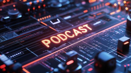 Obraz premium Exploring the Future of Podcasting: Cutting-Edge Technology in Digital Media Production