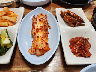 Korean Food Kimchi on a Plate