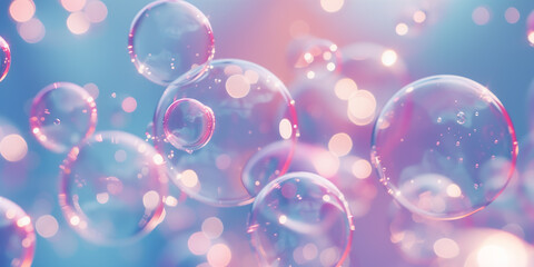 Colorful background with soap bubbles