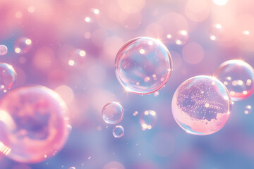Colorful background with soap bubbles