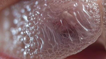 Fototapeta premium Nasal mucosa during a runny nose. Seasonal cold