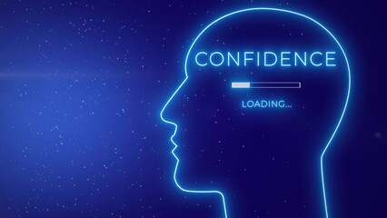 Human Head Of Opportunistic Person With Confidence In Mind. Business Mindset To Succeed. motion graphics 