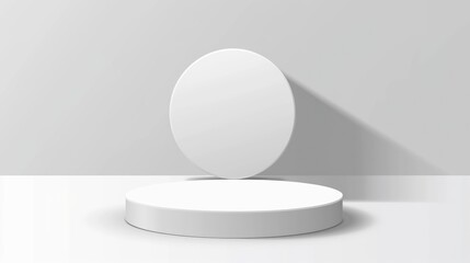 White Abstract Platform Scene