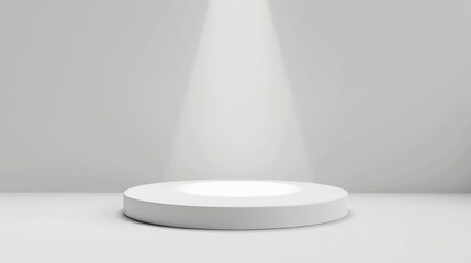 White Platform with Spotlight