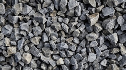 Close-up of Grey Gravel Stones