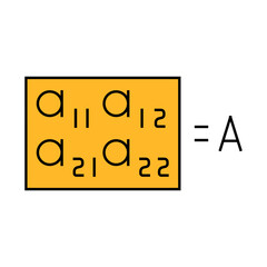 matrice math science education line icon vector. matrice math science education sign. isolated symbol illustration