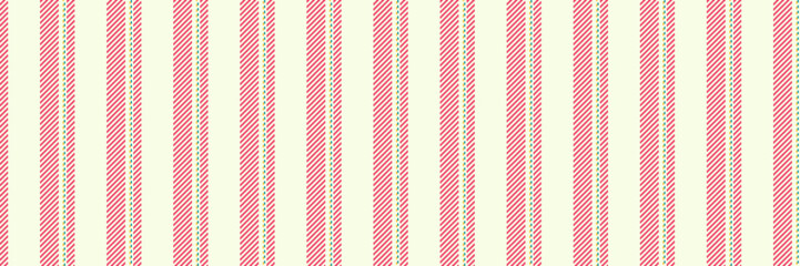 Deasonal vector background textile, eps10 lines fabric stripe. Sappy pattern seamless texture vertical in light and red colors.