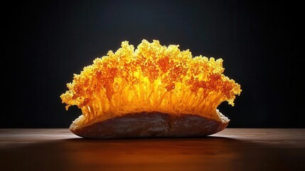 Bread development design with a bacterial theme, surreal and modern, [development , bread , bacterial], ,