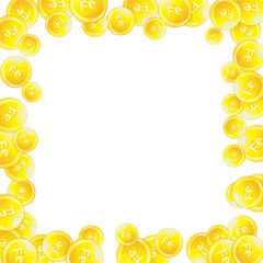 Ferritin round droplets scattered randomly.