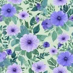 seamless pattern with  flowers