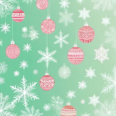 christmas card with snowflakes