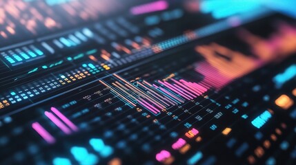 Obraz premium Colorful Data Visualizations for Digital Analysis