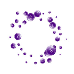 Zinc round capsules scattered randomly.