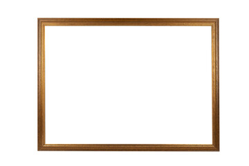 Old picture frame mockup isolated no background cutout