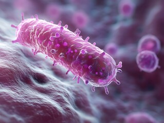 A single Mycoplasma cell, smallest known bacteria, isolated on transparent