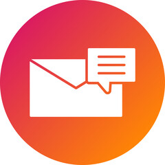 Fototapeta premium Message Vector Icon Desing
