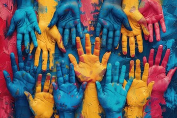 abstract background in colors and patterns for European Day against Human Trafficking