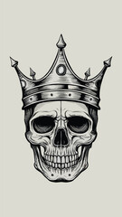 A Crowned Skull Illustration