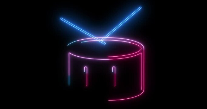 Drum Icon Music Symbol 4K Render