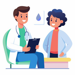 Fototapeta premium doctor and patient in consultation vector