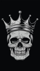 A Crowned Skull Illustration
