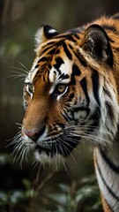 Fototapeta premium Close-Up of a Majestic Tiger in the Wild