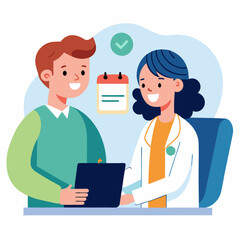 Fototapeta premium doctor and patient in consultation vector