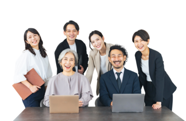 幅広い世代のビジネスパーソンのチーム