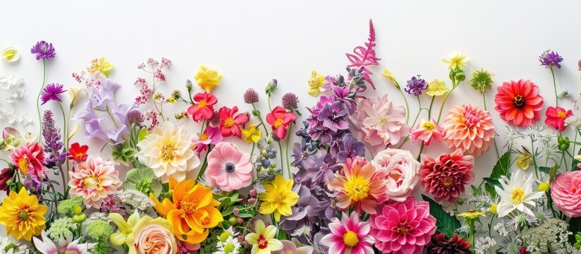 Vibrant Flower Arrangement with Gilly Flowers on White Background