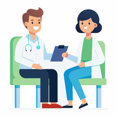 Fototapeta premium doctor and patient in consultation vector