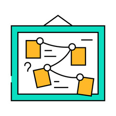 investigative journalism news media line icon vector. investigative journalism news media sign. isolated symbol illustration