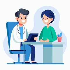 Fototapeta premium doctor and patient in consultation vector