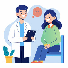 Fototapeta premium doctor and patient in consultation vector