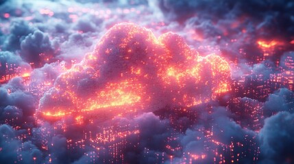 Fototapeta premium Cloud City of Lights