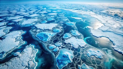 abstract aerial photographs of frozen regions of the earth