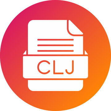 CLJ File Format Vector Icon Design