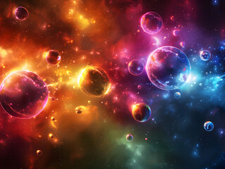 Abstract background image with swirling nebulae and cosmic dust