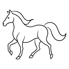 Horse Line Art Capturing Dynamic Movement and Minimalist Style