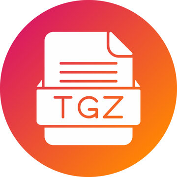 TGZ File Format Vector Icon Design